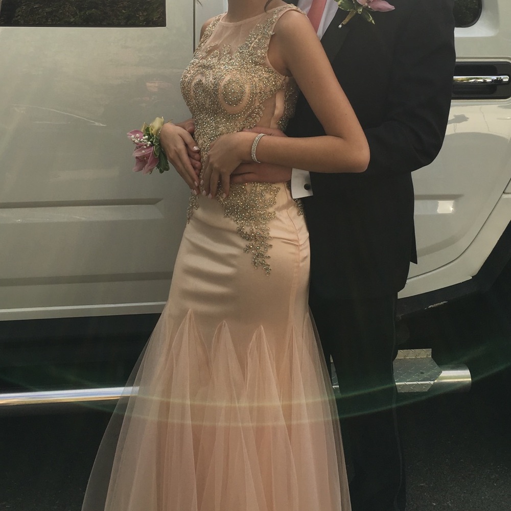 Rose gold prom dress